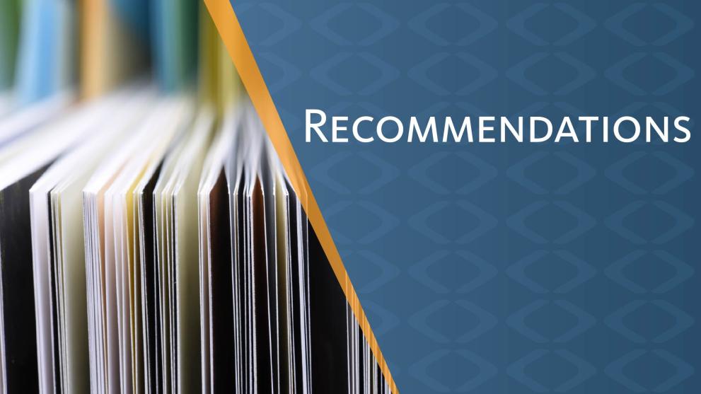 recommendations
