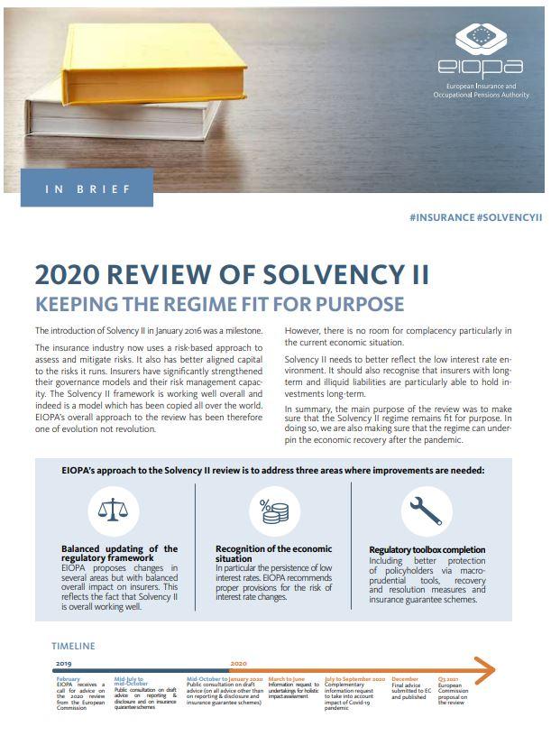 Factsheet: overview on EIOPA's Opinion on the 2020 review of Solvency II