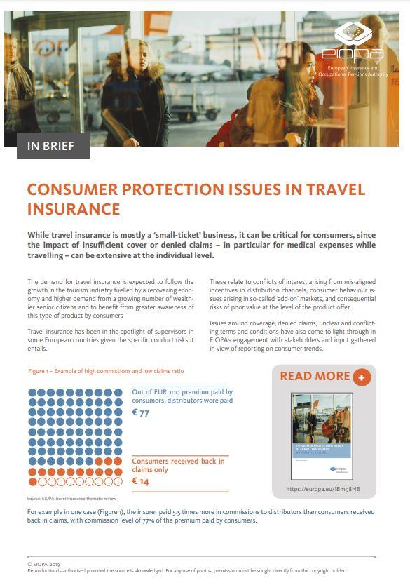 Consumer Protection Issues in Travel Insurance – Fact Sheet