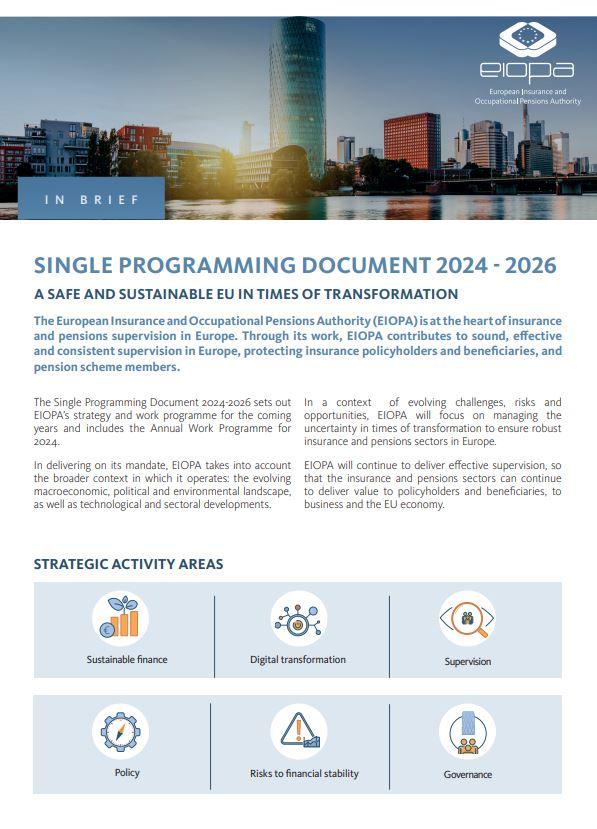 Factsheet - EIOPA's Single Programming Document 2024-2026