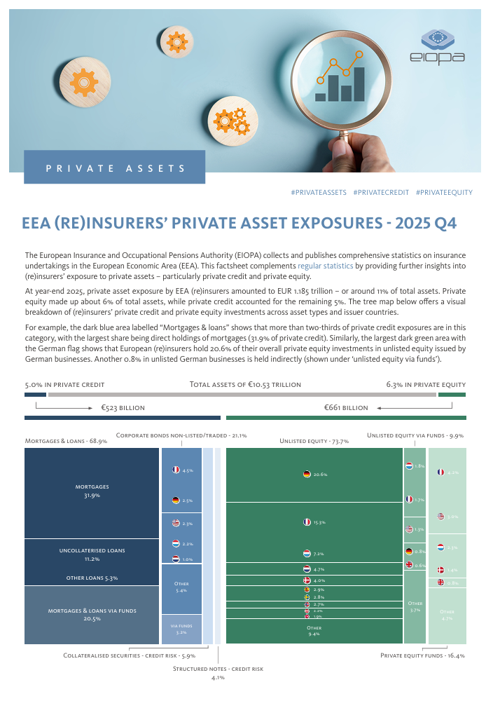 Factsheet - EEA (re)insurers’ private asset exposures - 2025 Q4